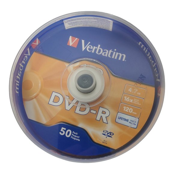 Sealed! 50 Pack Verbatim AZO DVD-R 4.7GB 16x Speed 120 Minute - Picture 2 of 5